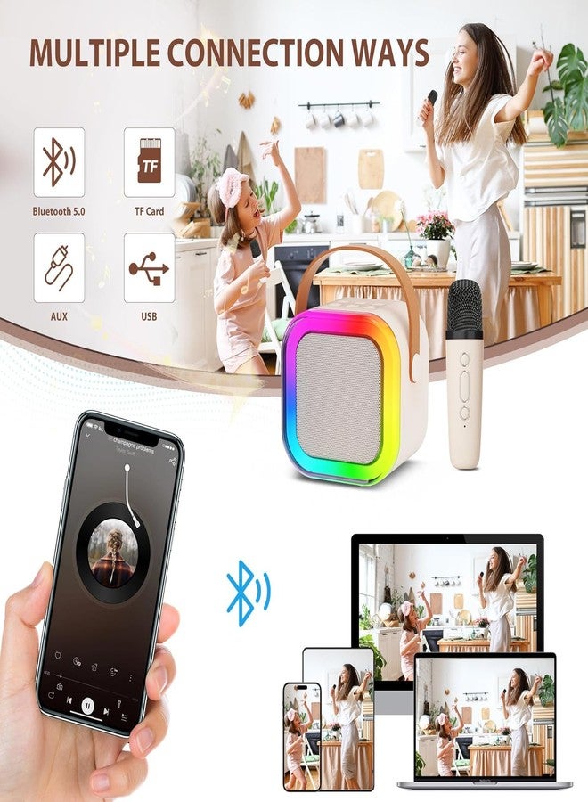 LAALIYA Portable Bluetooth Karaoke Speaker with Wireless Microphone and LED Lights, Rechargeable Mini Singing System for Kids, Boys, Girls and Adults, Ideal for Home, Parties and Gifting - Image 3